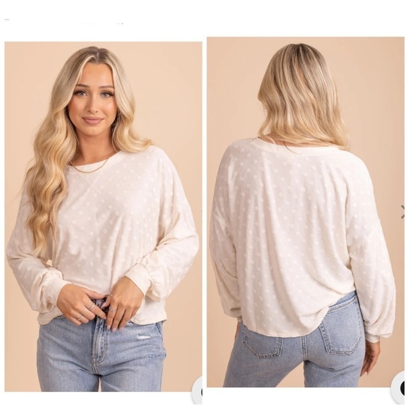 Blu Pepper Tops - Blu Pepper Cream Ikat Long Sleeve